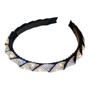 Full Diamond Fashion Head Band 
Press Hair Hoop SILVER TWIST